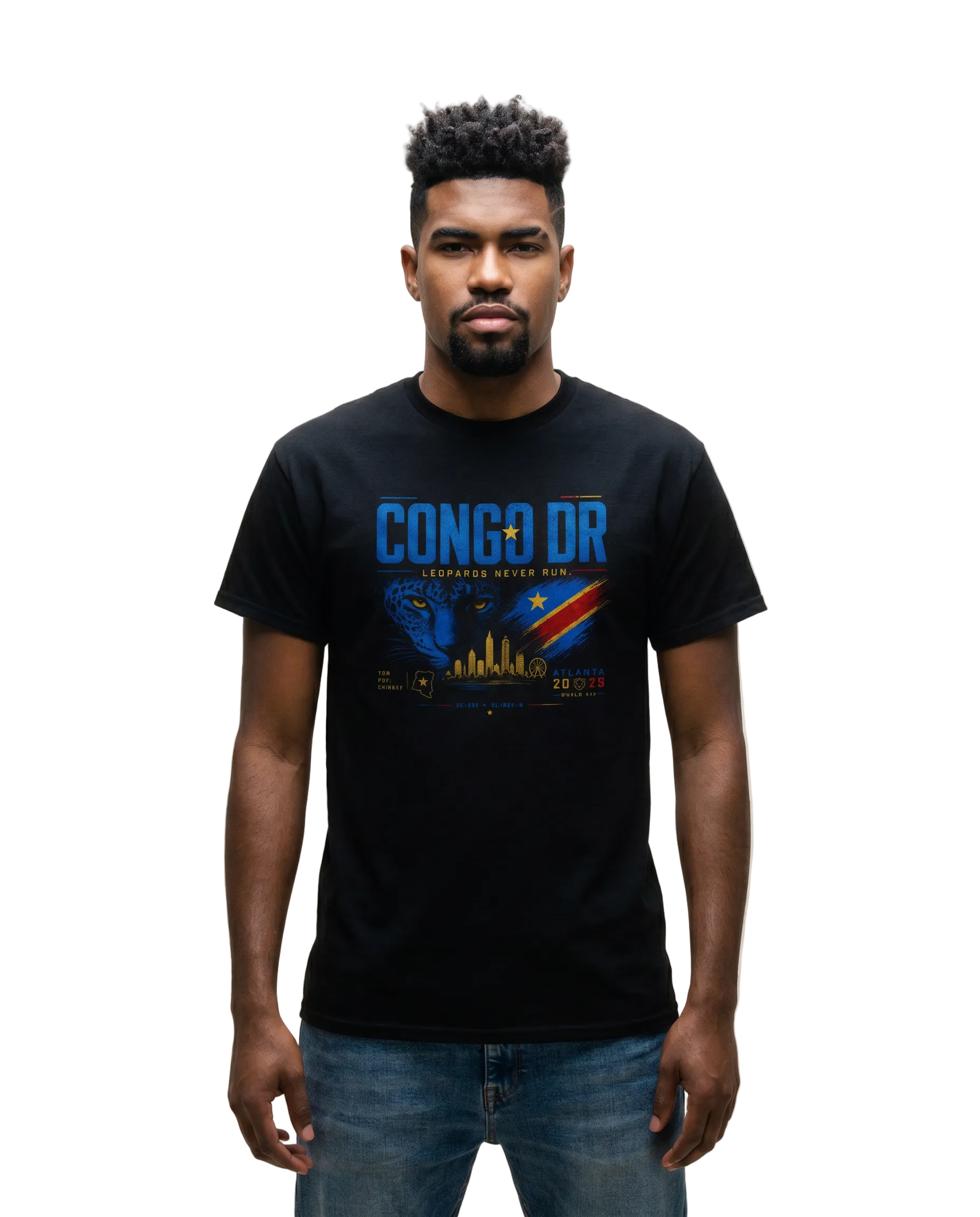 Congo DR "Leopards Never Run" Tee
