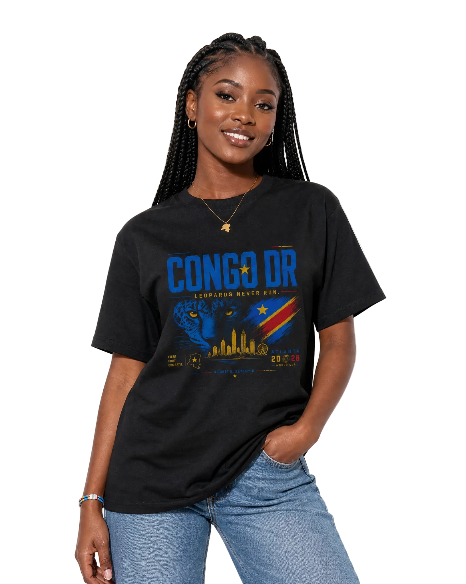 Congo DR "Leopards Never Run" Tee